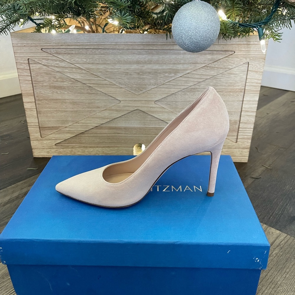 Stuart Weitzman Leigh 95 Dolce Suede Pumps Size 5.0 - Picture 4 of 12